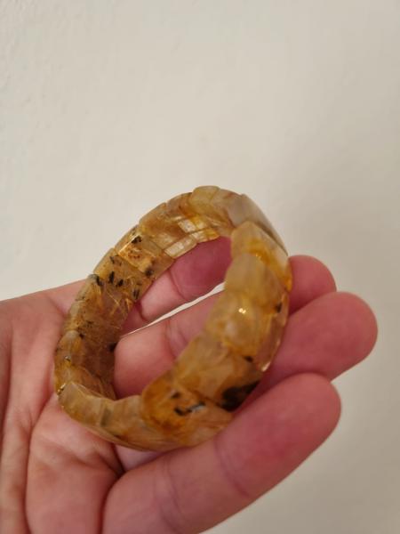 Golden Healer Bileklik – Fosilli Özel Kesim