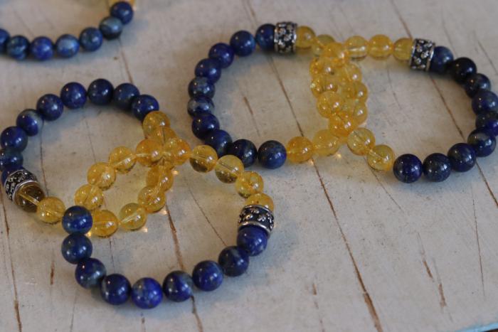 Sitrin ve Lapis Lazuli 10mm