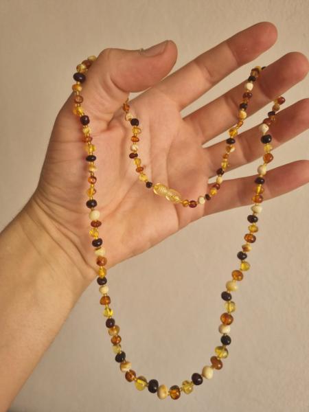 Kehribar Kolye 55cm