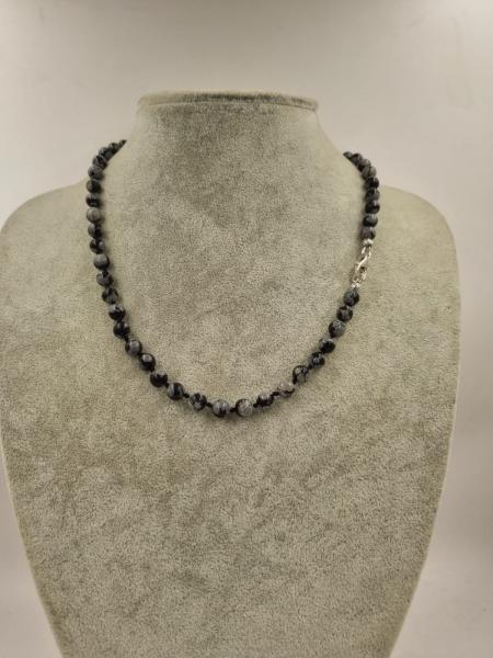 Karlı Obsidiyen 6mm/45cm