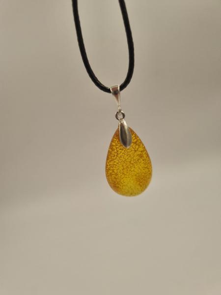 Kehribar Damla Kolye