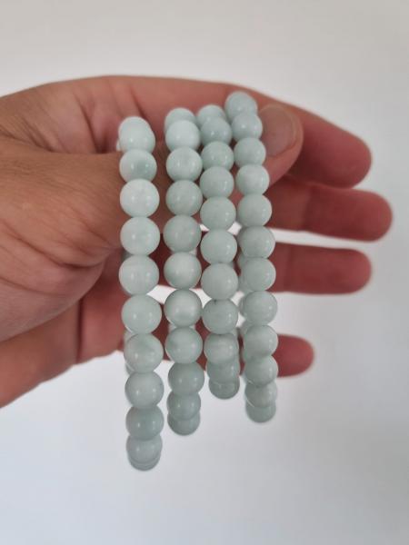 Larimar Yeşil 8mm Doğaltaş Bileklik