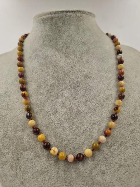 Mokaite Jasper 8mm/45cm kolye