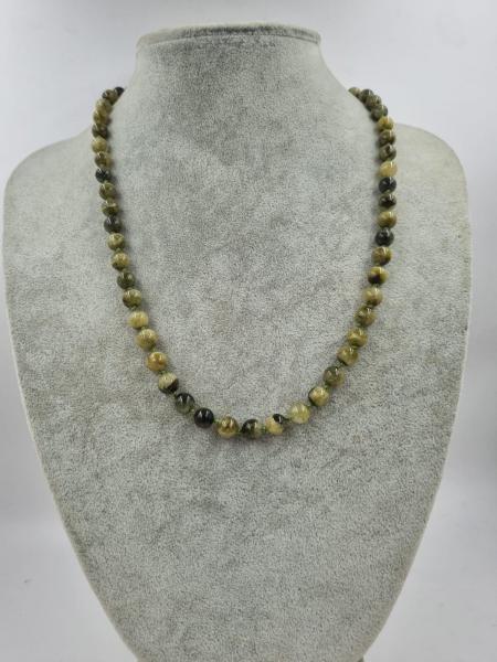 Yeşil Turmalin 8mm/45cm Kolye