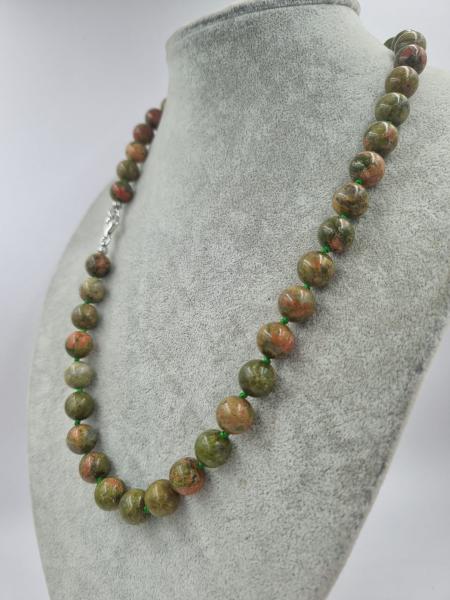 Unakit 10mm/55cm Doğaltaş Kolye Gümüş