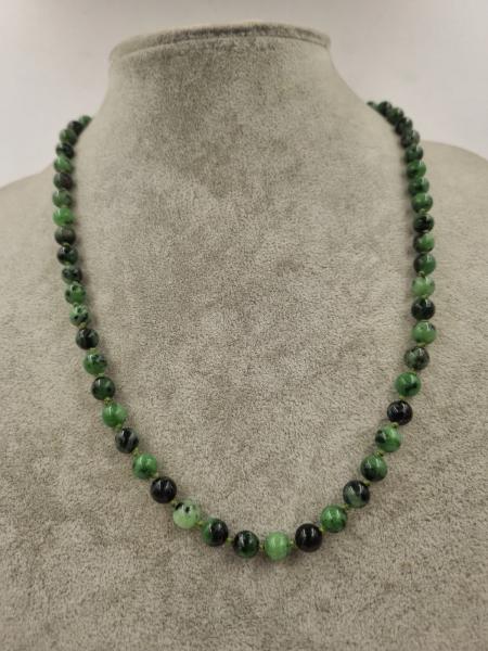 Ruby Ziosite 6mm/45cm Kolye