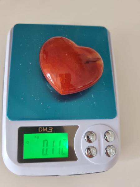 Akik Kızıl Kalp Formu 110gr