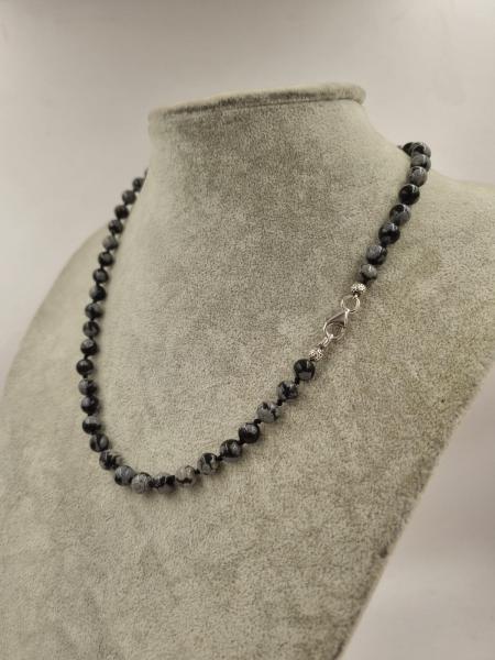 Karlı Obsidiyen 6mm/45cm