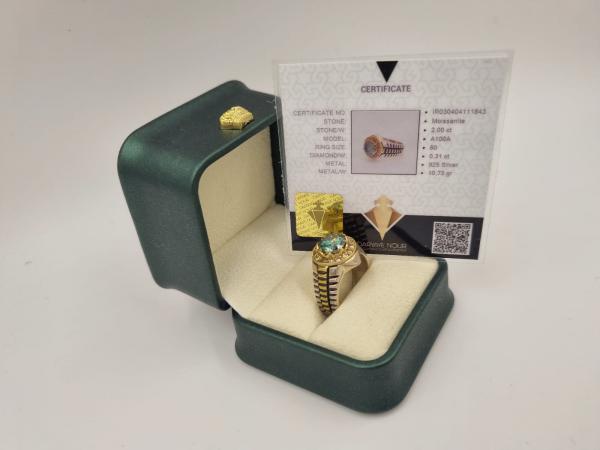 Moissanite Pırlantalı Gümüş Yüzük