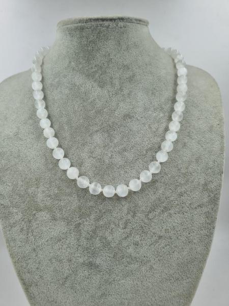 Selenit 10mm/45cm Kolye 