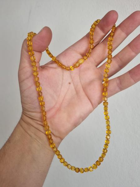 Bal Kehribar Küp Kolye 50cm Prime