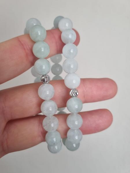 Beyaz Aquamarin 10mm Ruhsal Berraklık