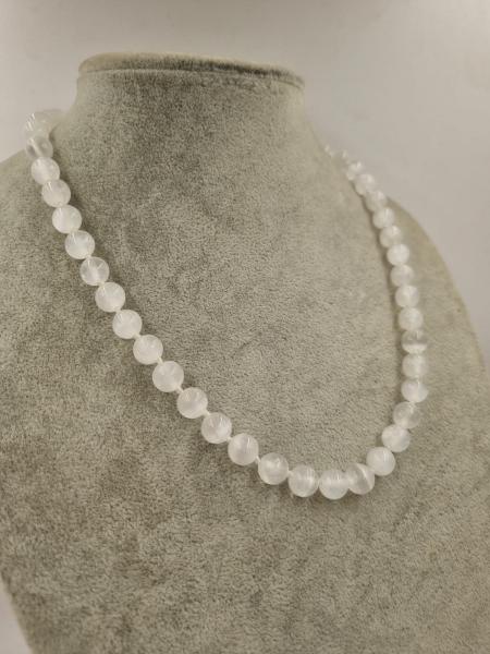 Selenit 10mm/45cm Kolye 