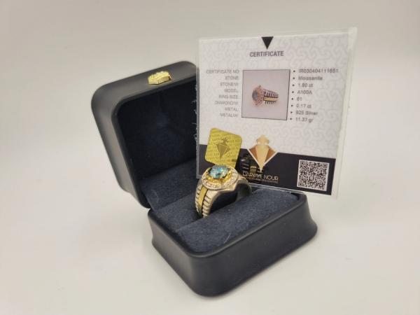 Mossanite Kristali Pırlanta-Gümüş