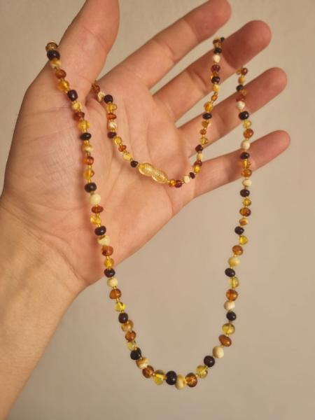 Kehribar Kolye 55cm