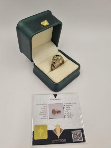 Moissanite Pırlantalı Gümüş Yüzük