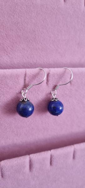 Lapis Lazuli Doğaltaş Gümüş Küpe