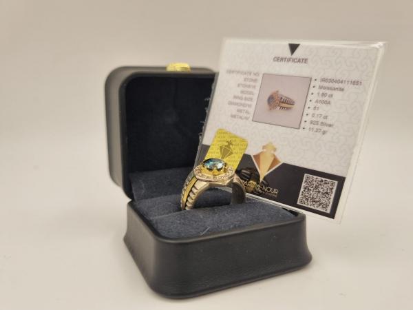 Mossanite Kristali Pırlanta-Gümüş