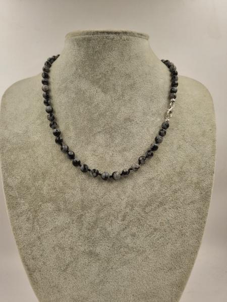 Karlı Obsidiyen 6mm/45cm