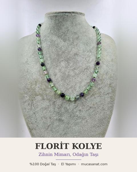 Florit Doğaltaş Kolye 6mm/45cm