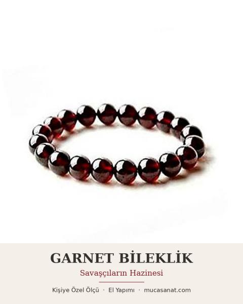 Garnet (Lal) 8mm Doğal Taş Bileklik