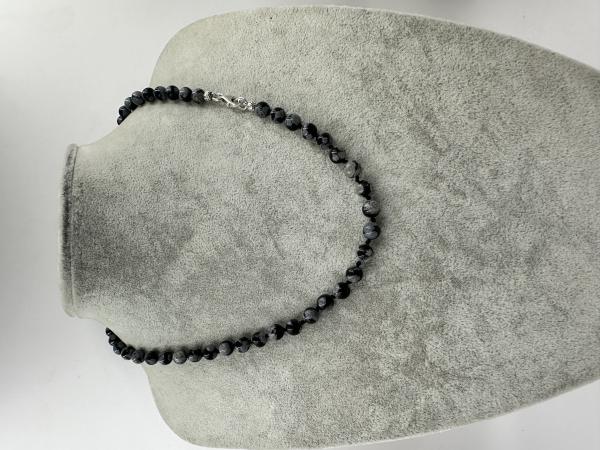 Karlı Obsidiyen 6mm/45cm