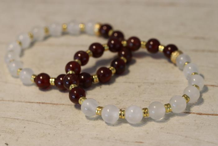 Garnet ve Selenit 8mm