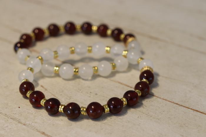 Garnet ve Selenit 8mm