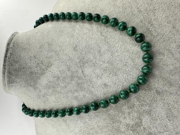 Malahit 8mm/50cm Gümüş