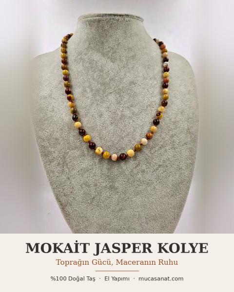 Mokaite Jasper Kolye 8mm/45cm