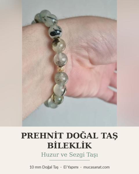 Prenhite 10mm Doğal Taş Bileklik