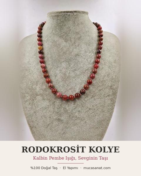 Rodokrosit Kolye 8mm/45cm