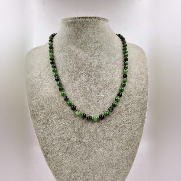 Ruby Ziosite Kolye 6mm/45cm