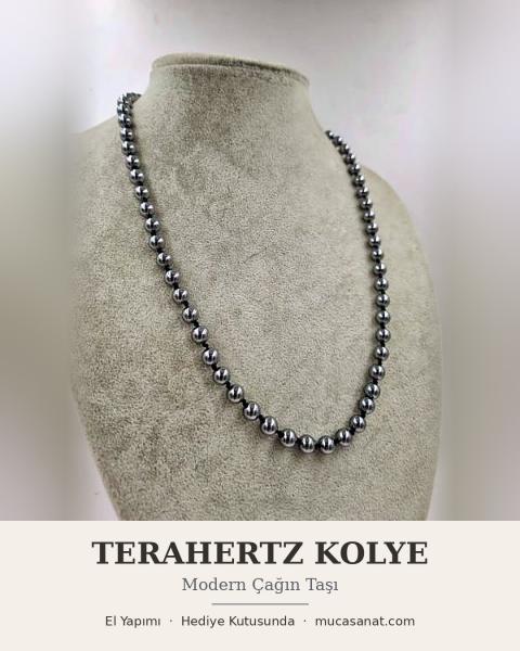 Terahertz Doğaltaş Kolye 6mm/45cm