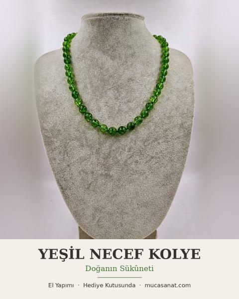Yeşil Necef Kolye 8mm/45cm