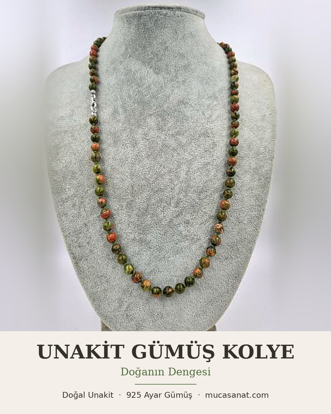 UNAKİT GÜMÜŞ KOLYE — Doğanın Dengesi, Kalbin Şifacısı