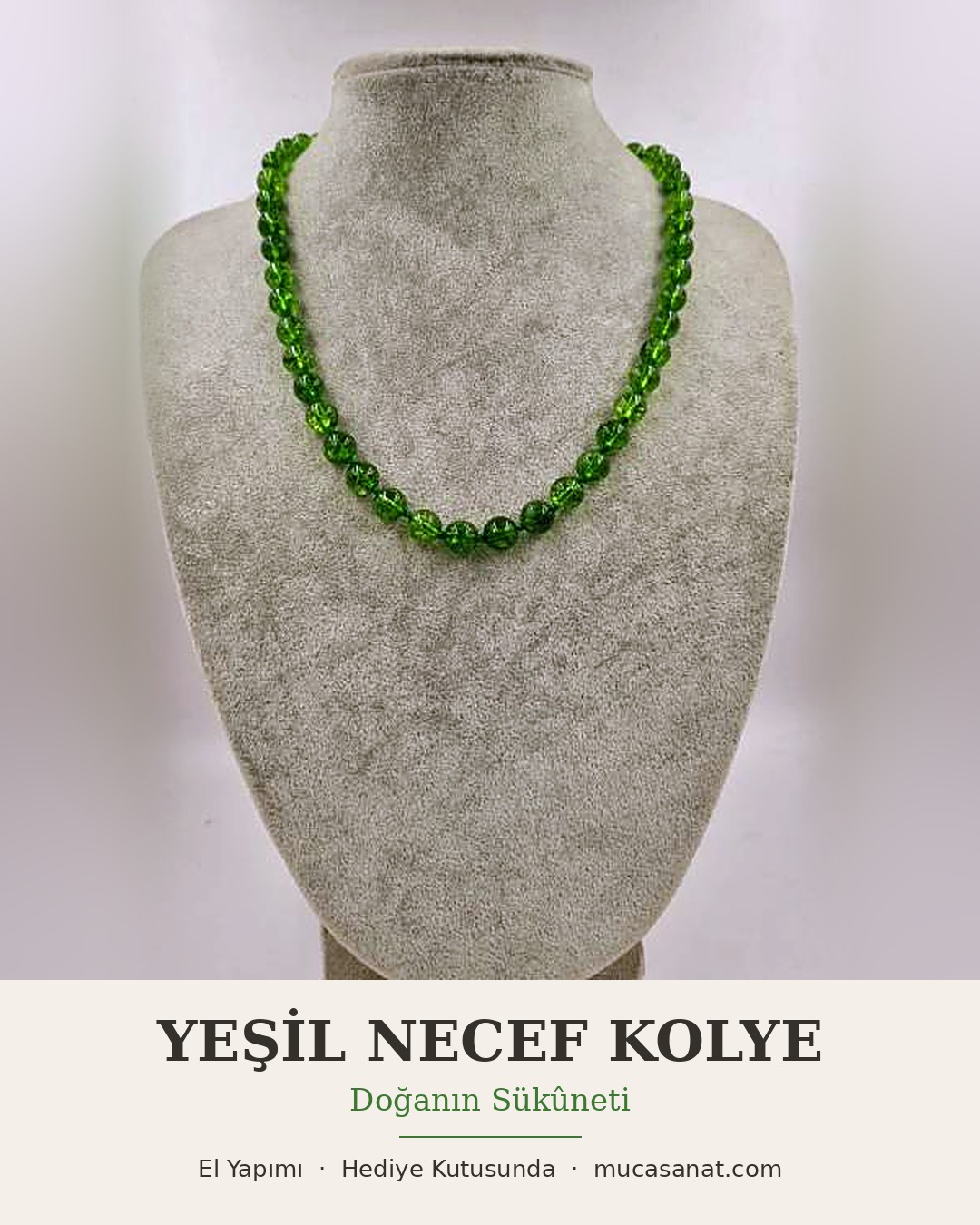 Yeşil Necef Kolye 8mm/45cm